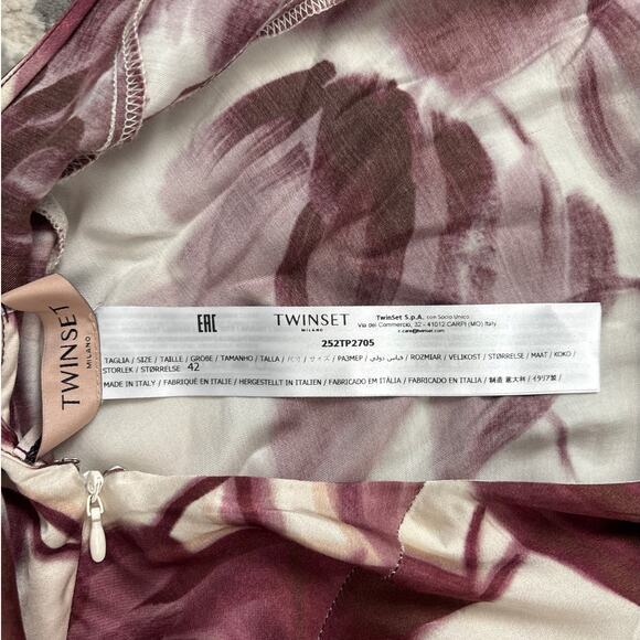 TWINSET Dahlia Print Maxi Dress Size S/Italian Size 42 - Picture 10 of 10